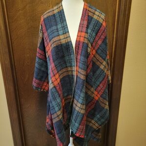 Womens Plaid Wool Wrap